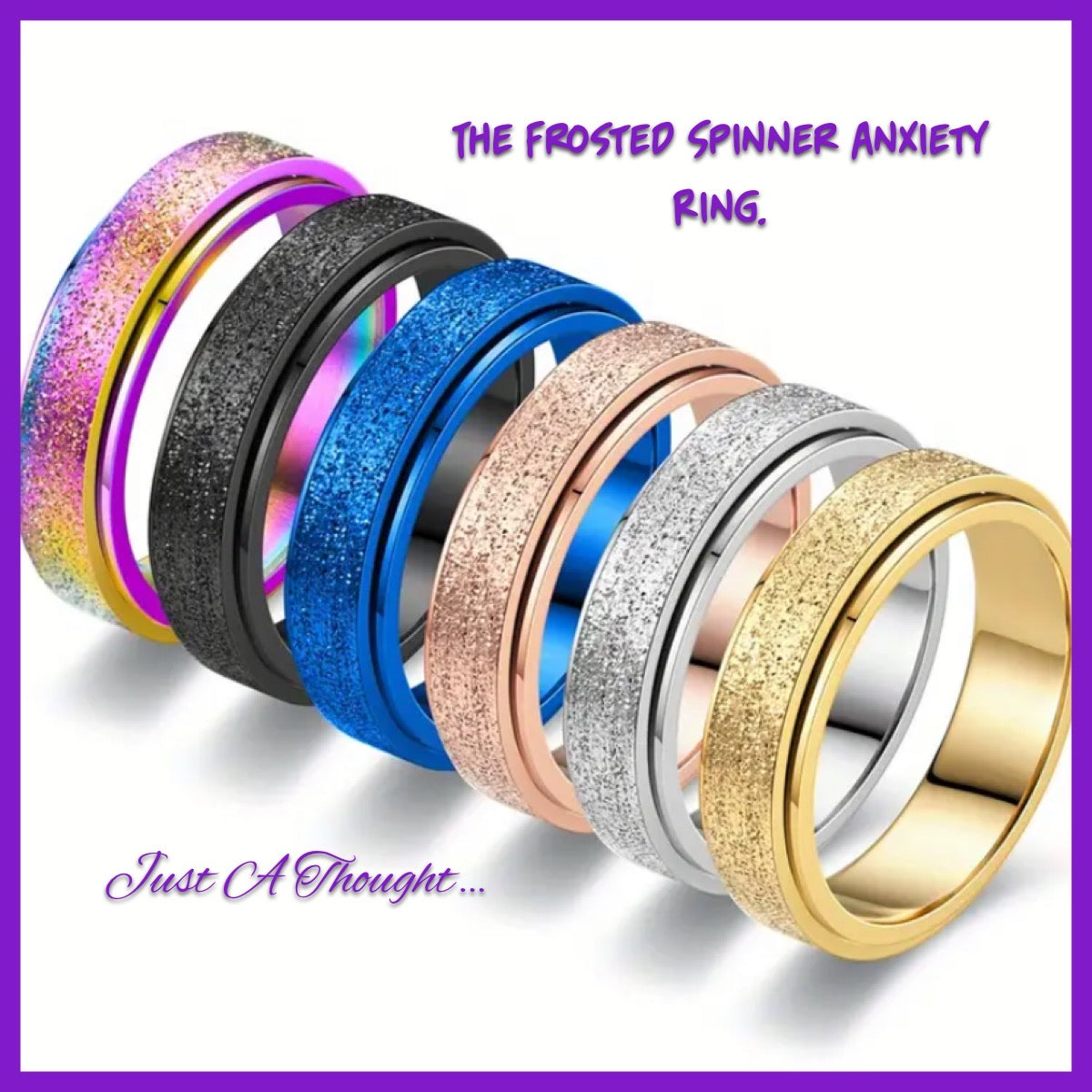 Frosted Anxiety Spinner Ring