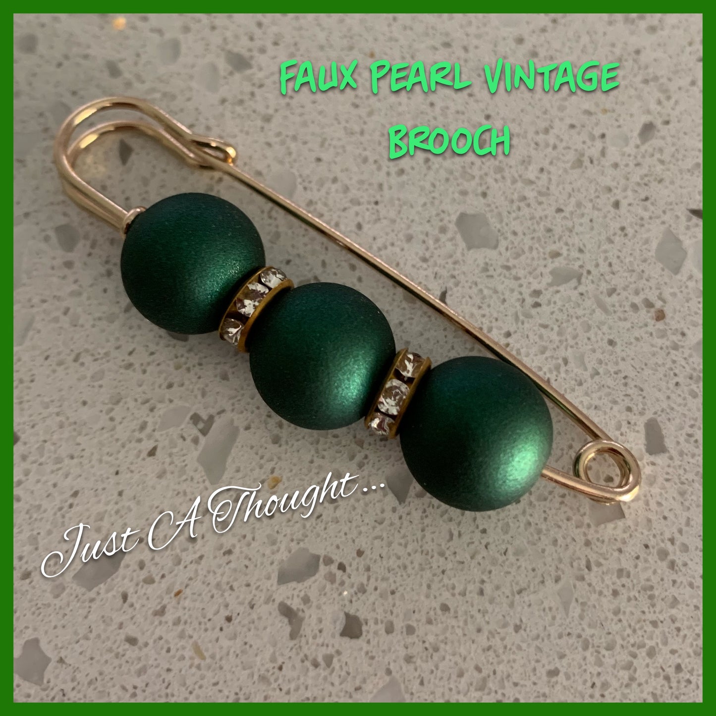 Faux Pearl Brooch Set