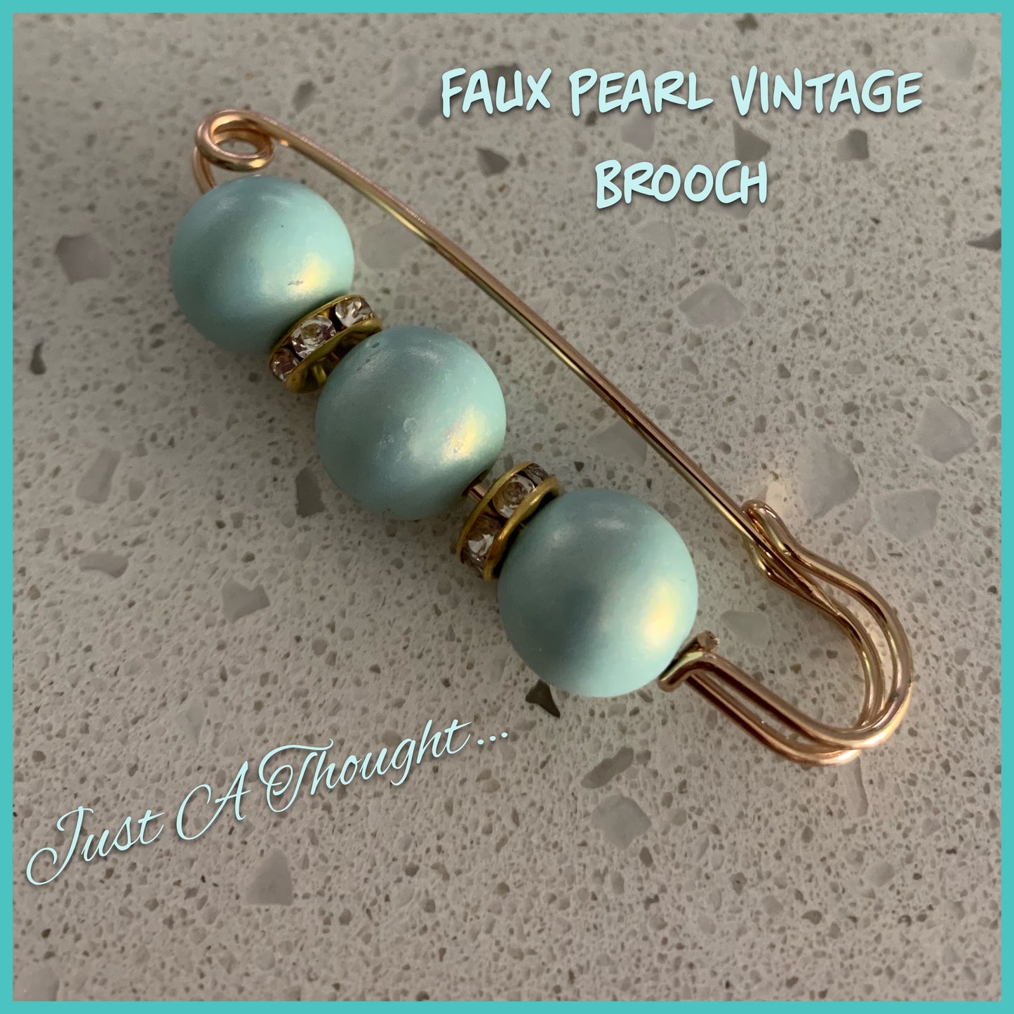 Faux Pearl Brooch Set