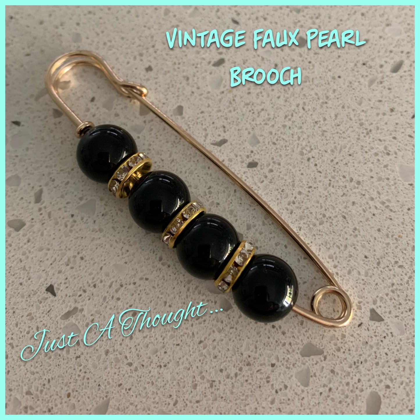 Faux Pearl Brooch Set