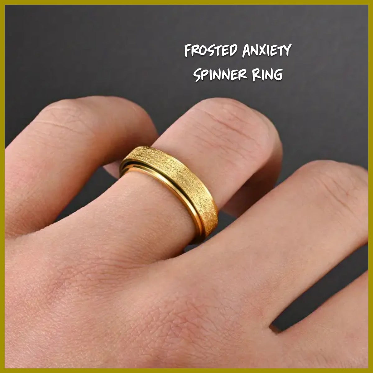 Frosted Anxiety Spinner Ring