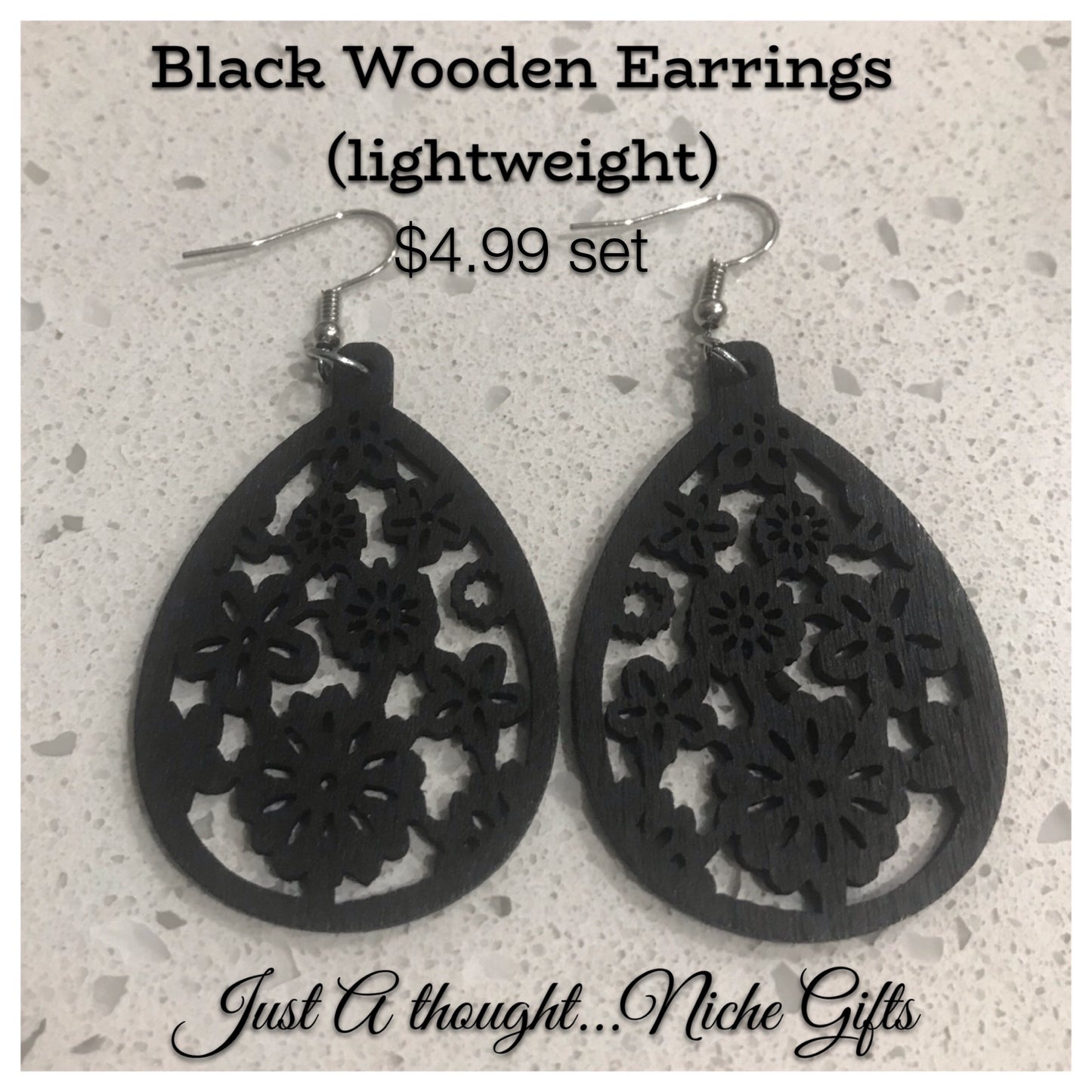 Light Wooden Earrings.