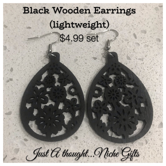 Light Wooden Earrings.