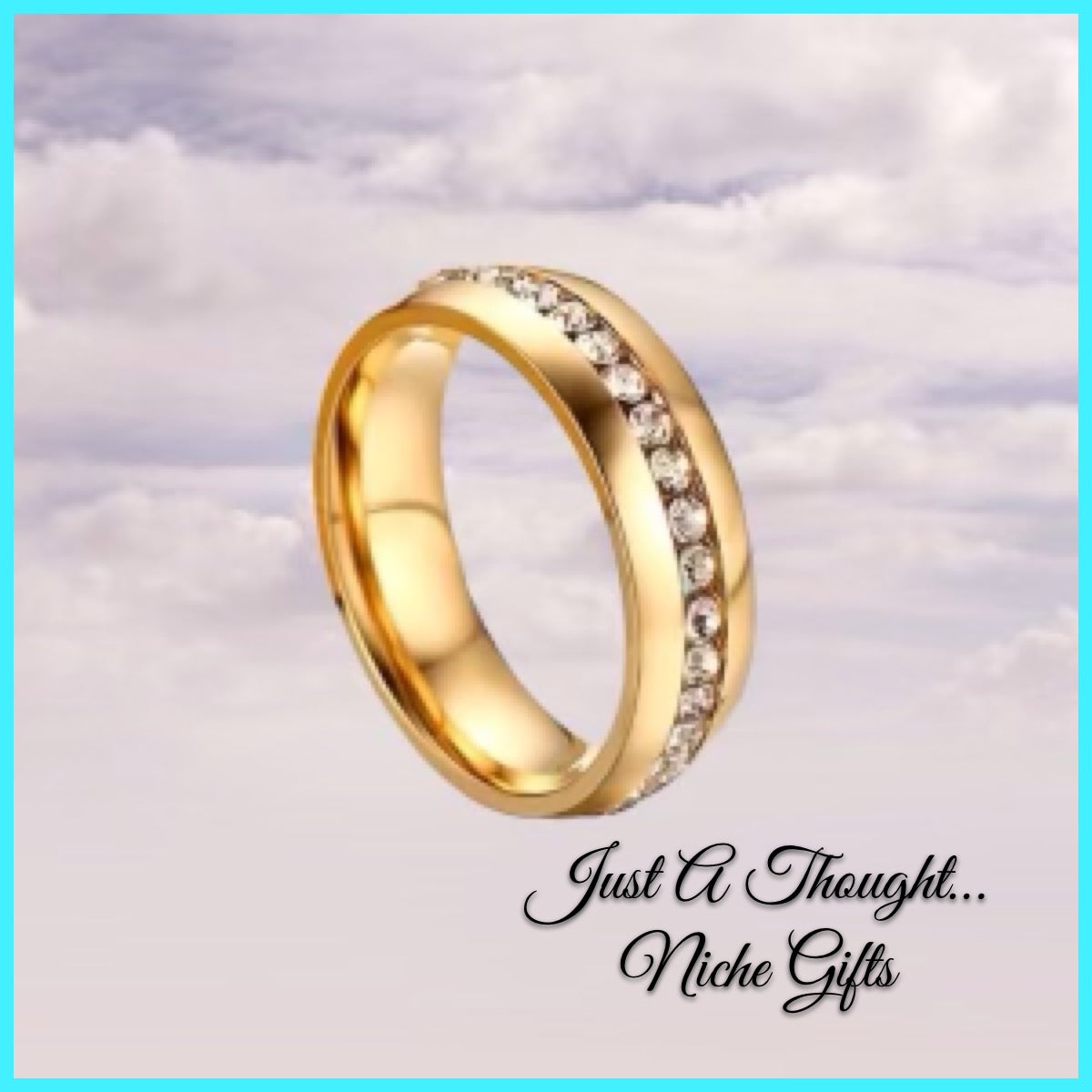 Stainless Steel Faux Diamond Ring