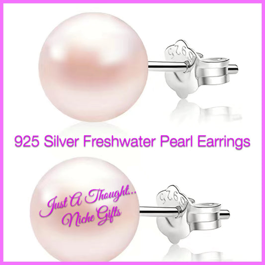 Salt Water Pearl 925 Silver Earrings.