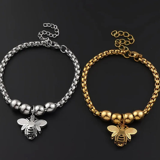 Stainless Steel Bee Bracelet