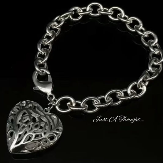 Stainless steel locket bracelet