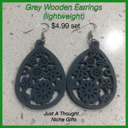 Light Wooden Earrings.