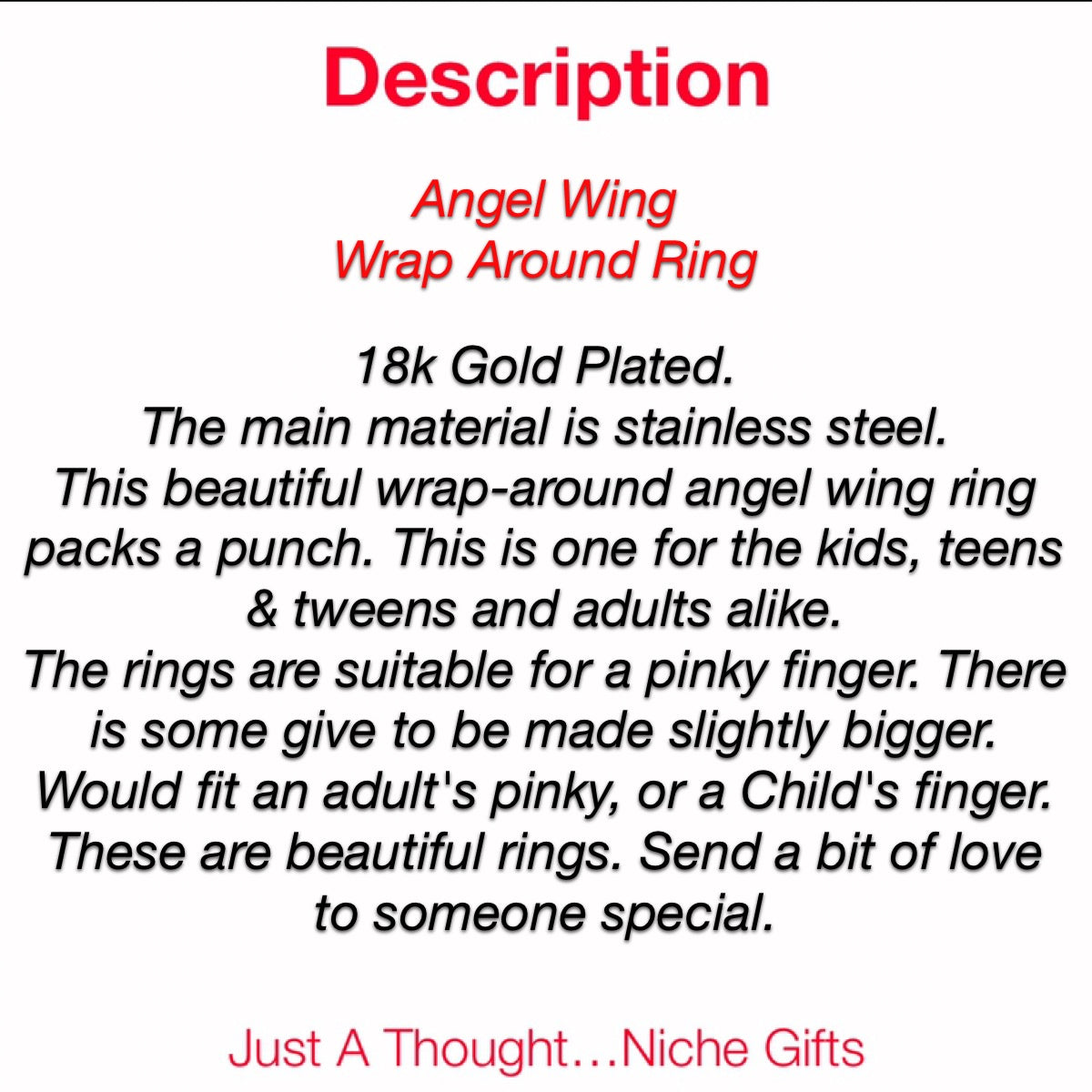 Wrap Around Angel Ring