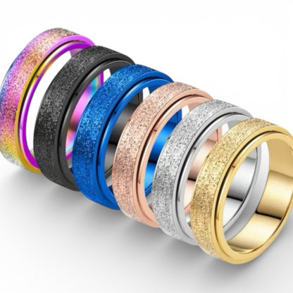 Frosted Anxiety Spinner Ring