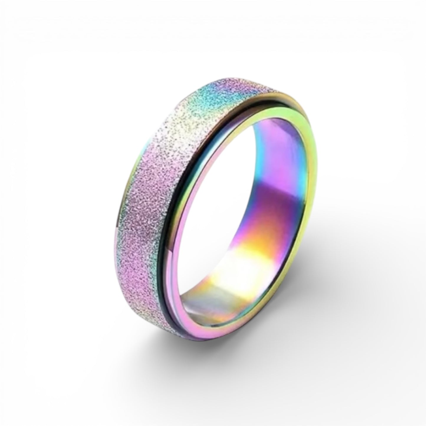 Frosted Anxiety Spinner Ring